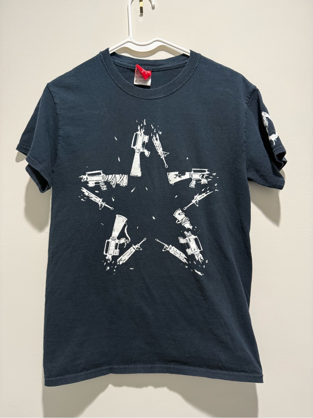 Black Anti-Flag Broken Gun Star Graphic Band Tee